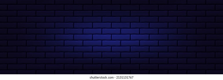 Neon light brick pattern wall background. Stone brickwall texture. Building stone tile material. Textured brickwork stonewall. Building brick wall neon pattern. Construction blocks. Vector