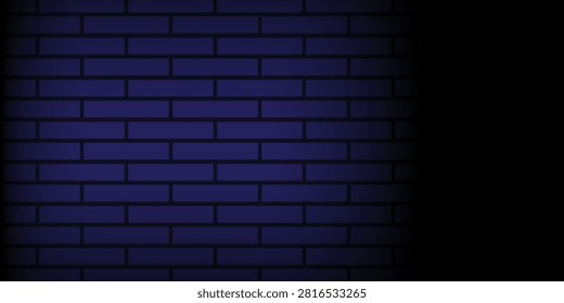 Neon light brick pattern wall background. Stone brickwall texture. Building stone tile material. Textured brickwork stonewall. Building brick wall neon pattern. Construction blocks. Vector