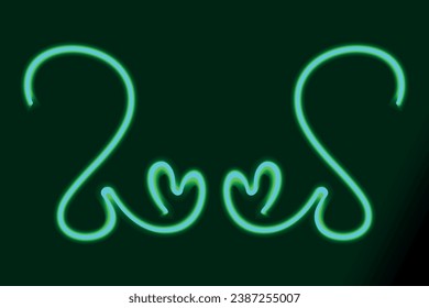 Neon light bright heart, neon heart sign, happy valentine’s day element design vector illustration.