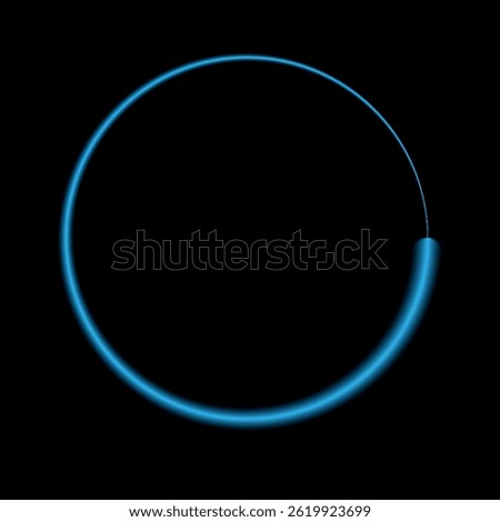 Neon light circle frame rotation loading background 4k illustration. eps10