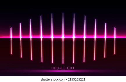 neon light effect abstract background vector