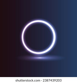 Neon Light effect in a circle shape.