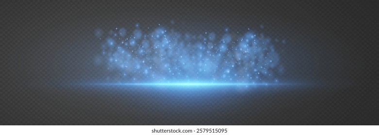 Neon light effect of glare and explosion.