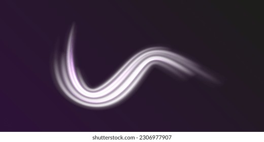 Neon light effect magic light, glowing, illuminated vector, stars shape, set. Abstract neon motion glowing wavy lines. Fire path trace line and incandescence curve twist.
