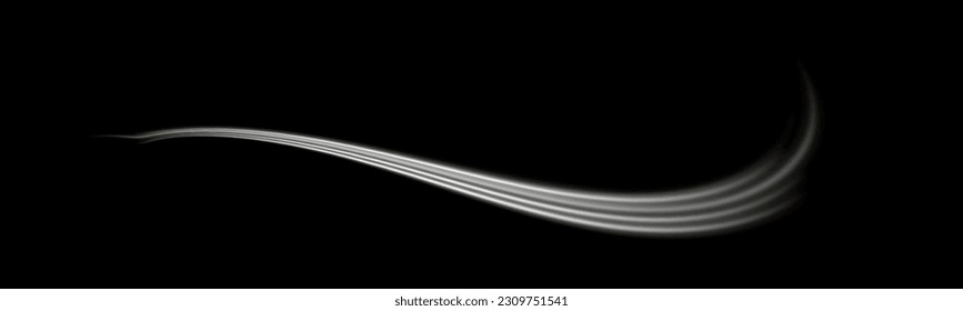 Neon light effect magic light, glowing, illuminated vector, stars shape, set. Abstract neon motion glowing wavy lines. Fire path trace line and incandescence curve twist.