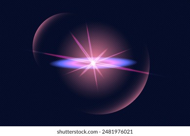 Neon Light Flare and glowing Lens Effect for video editing and design with a modern touch