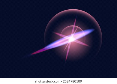 Neon Light Flare and glowing Lens Effect for video editing and design with a modern touch