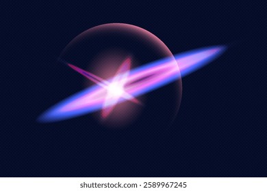 Neon Light Flare and glowing Lens Effect for video editing and design with a modern touch