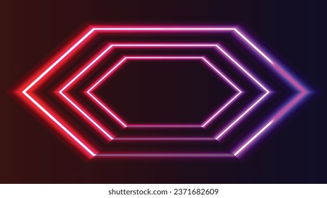 neon light frame design, neon effect frame
