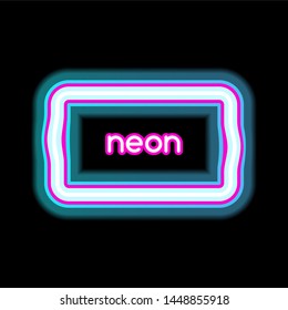 neon light geometric shapes design vector.