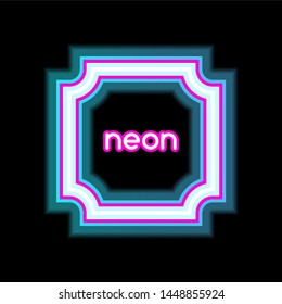 neon light geometric shapes design vector.