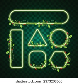  neón, luz, resplandor, brillante, brillante, fondo, vector, borde, marco, borde, signo, signo de neón, juego, juego, tecnología, tecnología, moderno, futurista, abstracto, en blanco, espacio, natural, Navidad, hoja,