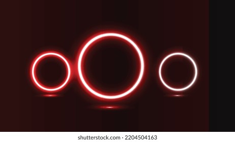 Luz de neón, Círculo brillante, en blanco
