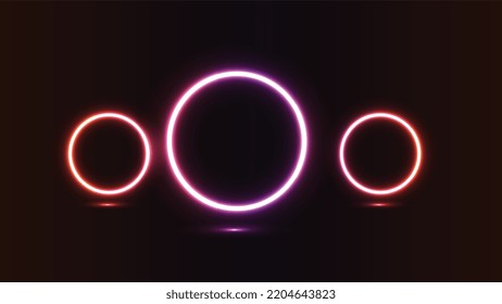 Luz de neón, Círculo brillante, en blanco
