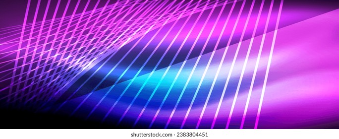 Neon light glowing line vectors: vibrant colors, sleek lines. Captivating design style inspired by neon signs. Electric energy for websites, ads, and more
