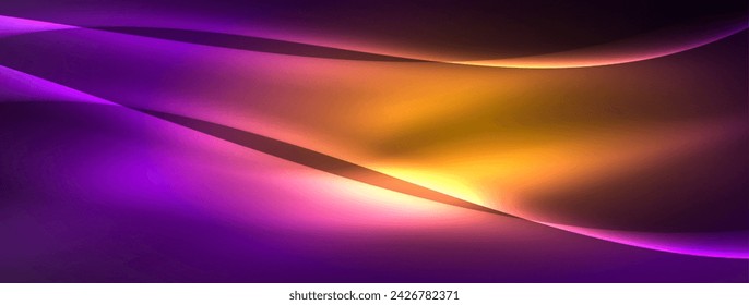 Luz de neón brillante ondas y líneas fondo conjunto para papel pintado, tarjeta de visita, cubierta, póster, banner, folleto, encabezado, sitio web