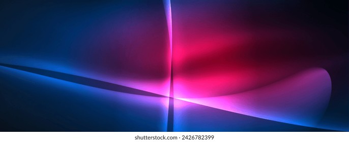 Luz de neón brillante ondas y líneas fondo conjunto para papel pintado, tarjeta de visita, cubierta, póster, banner, folleto, encabezado, sitio web