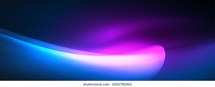 Neon light glowing waves and lines background set for wallpaper, business card, cover, poster, banner, brochure, header, website