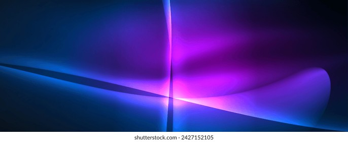 Luz de neón brillante ondas y líneas fondo conjunto para papel pintado, tarjeta de visita, cubierta, póster, banner, folleto, encabezado, sitio web