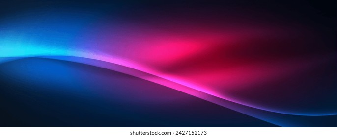 Neon light glowing waves and lines background set for wallpaper, business card, cover, poster, banner, brochure, header, website
