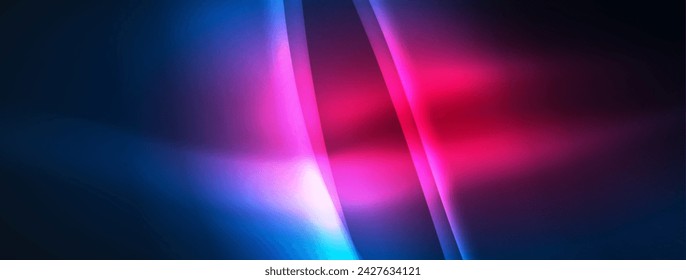 Luz de neón brillante ondas y líneas fondo conjunto para papel pintado, tarjeta de visita, cubierta, póster, banner, folleto, encabezado, sitio web