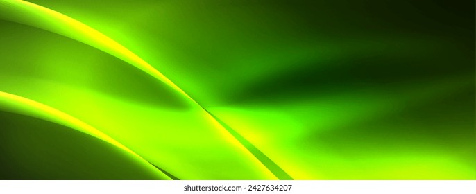 Neon light glowing waves and lines background set for wallpaper, business card, cover, poster, banner, brochure, header, website