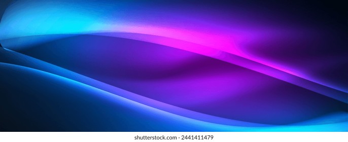Neon light glowing waves and lines background set for wallpaper, business card, cover, poster, banner, brochure, header, website