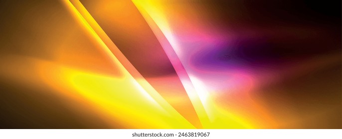 Luz de neón brillante ondas y líneas de fondo conjunto para Fondo de pantalla, tarjeta de visita, cubierta, póster, Anuncio, folleto, cabecera, Sitio web