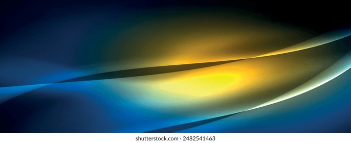 Neon light glowing waves and lines background set for wallpaper, business card, cover, poster, banner, brochure, header, website