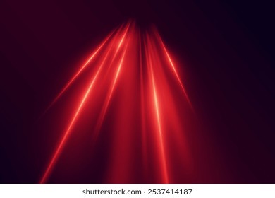 Luz de neón y líneas de luz de alta velocidad. Ilustración vectorial
