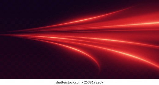 Neon light and high speed light lines. Vector illustration