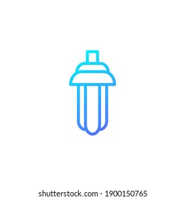 Icono de luz neón con estilo de gradiente azul