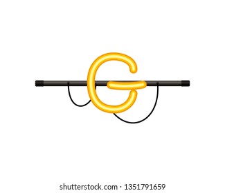 neon light letter isolated icon