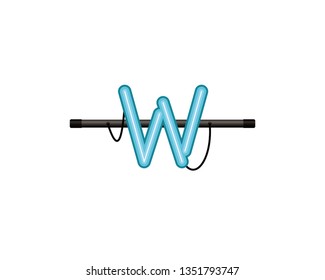 neon light letter isolated icon