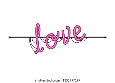 neon light letter isolated icon