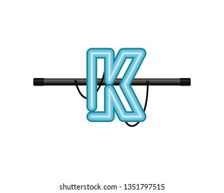 neon light letter isolated icon