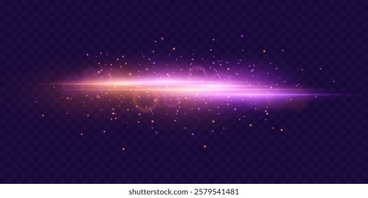 Neon light line effect of explosion and sparks.