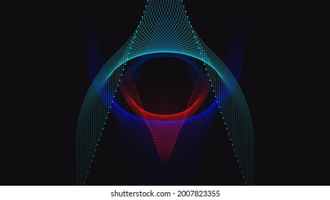Neon light line tech surreal fantasy abstract background