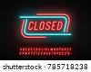 neon closed sign