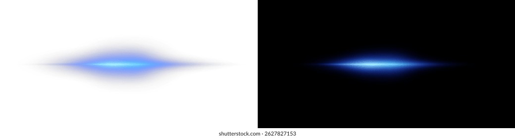 Neon light lines laser with glowing horizontal streaks. Bright speed beams and luminous stripes create a dynamic motion effect with sparks and flash. Perfect for futuristic designs.