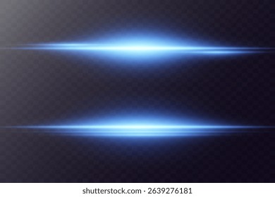 Neon light lines.Horizontal laser beam light effect.EPS 10.