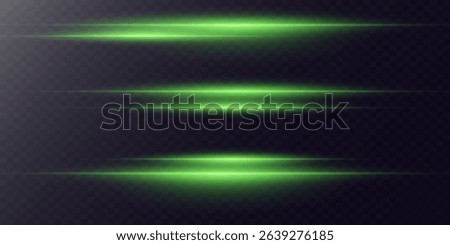 Neon light lines.Horizontal laser beam light effect.EPS 10.