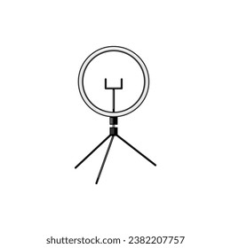 Neonring-Cartoon. Linienleuchte, leuchtendes, glänzendes, transparentes Neonlichtring-Zeichen. einzelne Vektorgrafik-Vektorgrafik