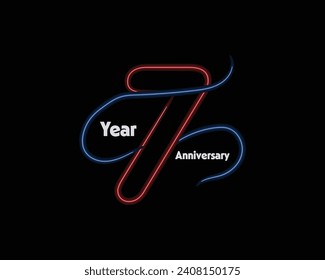 Neon light, Set of Anniversary vector design with multiple line number golden color for celebration event, invitation, greeting, web template, leaflet and booklet