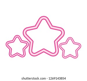 neon light stars decoration ornament