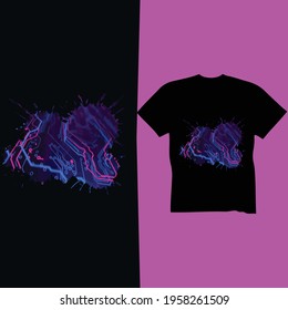 Neon Light T-shirt Design Design Neon