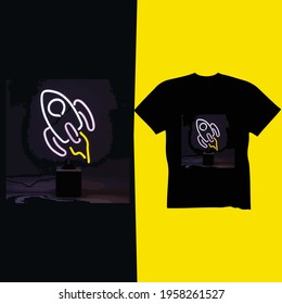 Neon Light T-shirt Design Design Neon