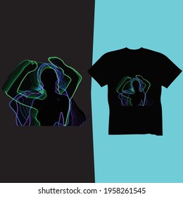 Neon Light T-shirt Design Design Neon