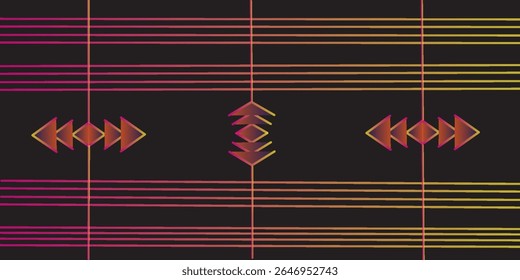 Túnel de luz de néon sobre fundo preto. Ilustração realista vetorial da perspectiva do corredor vermelho conduzido, fronteira de segurança futurista do laser, sistema moderno da tecnologia da informação, realidade virtual