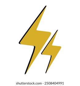 Neon bliksemflitspictogram. Bliksemflits pictogrammen. Neon donderboutsignaal, elektrische ontlading